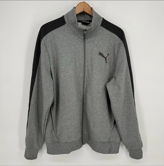 🆕Puma Men’s Track Jacket Full Zip 2 Tone Grey Size XL Mens - Picture 1 of 13